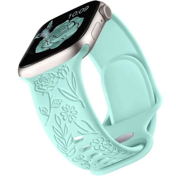 Apple Watch kompatibelt Armband Engrave MINTGRÖN 38/40/41 mm Light green one size