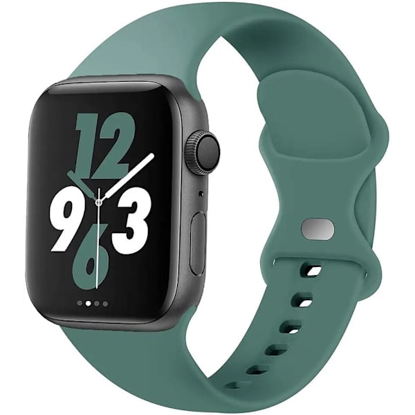 Apple Watch kompatibelt Armband Silikon GRÖN 42/44/45/49 mm Green S