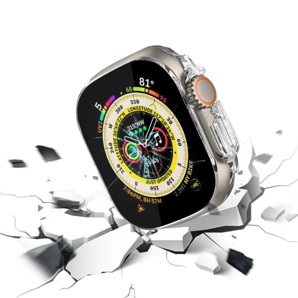 Heltäckande Skal till Apple Watch ultra Skärmskydd 49mm Transparent