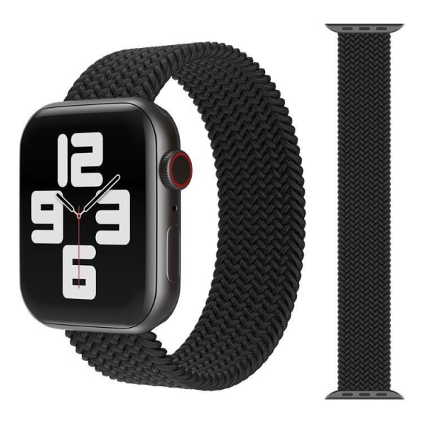 Apple Watch kompatibelt ARMBAND Elastiskt SVART 42/44/45 mm Black M