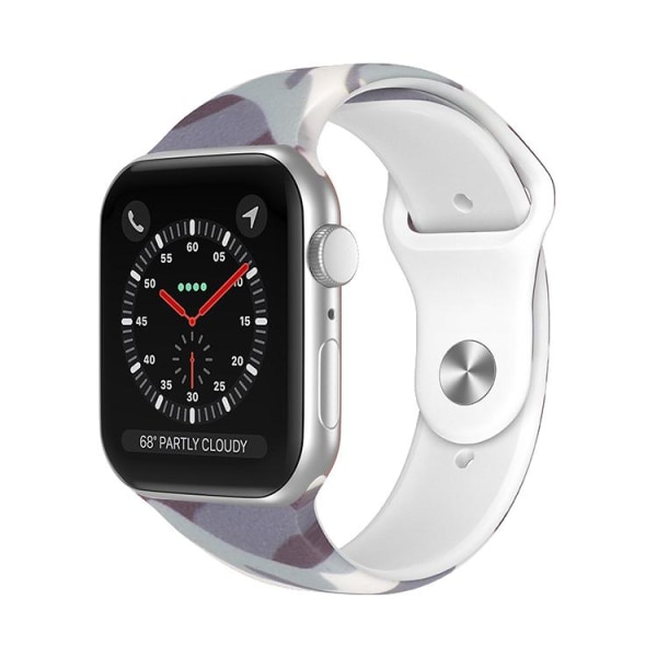 Apple Watch-kompatibelt armbånd Silikone CAMOFLAGE 42/44/45 mm Multicolor L