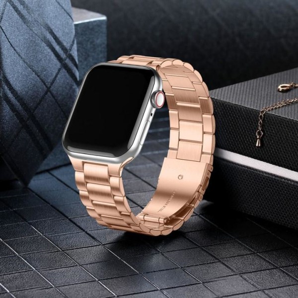 Apple Watch kompatibelt Armband Metall ROSÈGULD 38/40/41mm Rosa guld