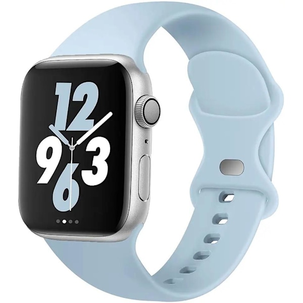 Apple Watch kompatibelt Armband Silikon LJUSBLÅ 38/40/41 mm LightBlue S