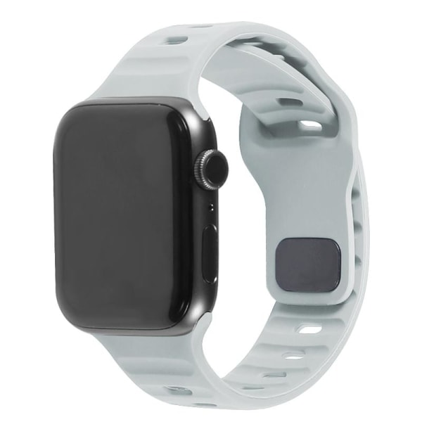 Apple Watch kompatibelt Armband SPORT Silikon LJUSGRÅ 42/44/45mm Ljusgrå