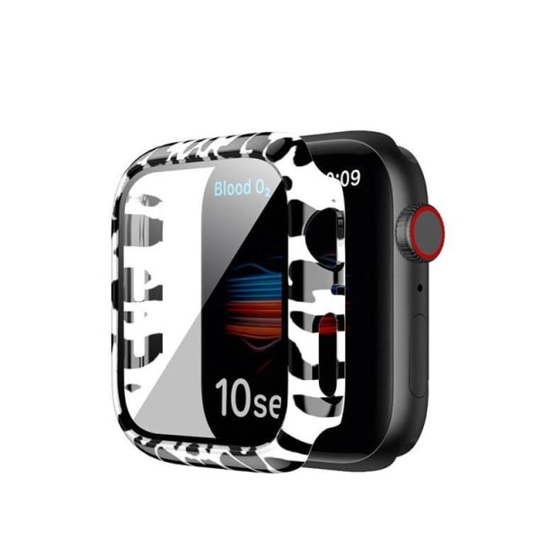 Fuldt dækkende etui til Apple Watch 4/5/6 / SE Hærdet glas 40 mm COW Black