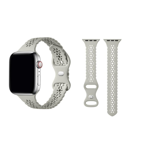 Smalt Apple Watch kompatibelt Armband SPETS GRÅ 38/40/41 mm grå one size