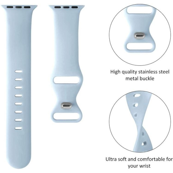 Apple Watch kompatibelt Armband Silikon VIT 38/40/41 mm White S