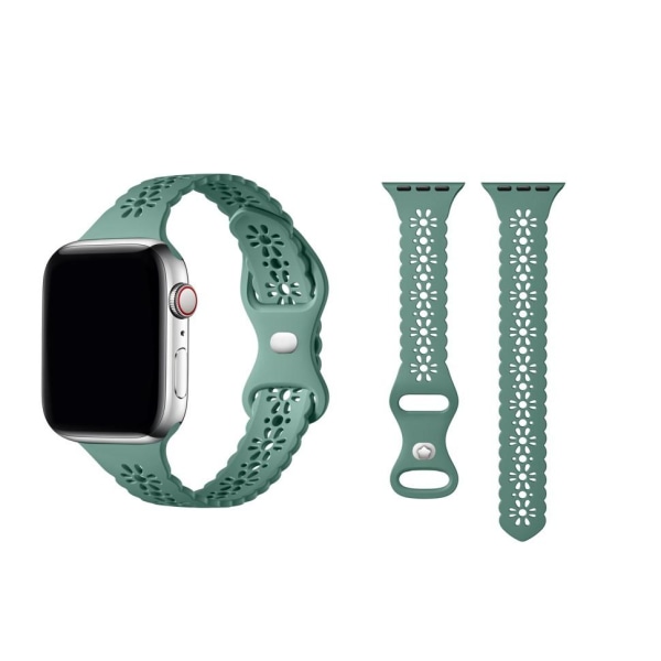 Smalt Apple Watch kompatibelt Armband SPETS GRÖN 38/40/41 mm Olive one size