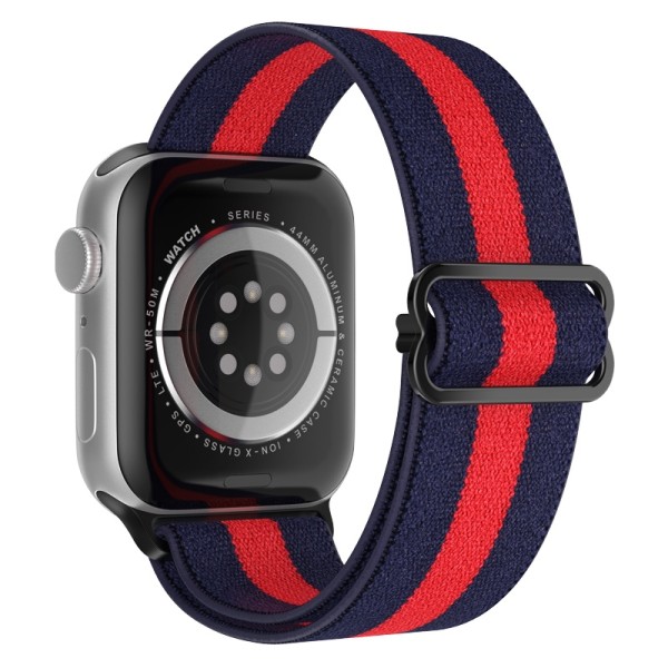 Apple Watch kompatibelt Nylon-armband BLÅ/RÖD/BLÅ 42/44/45 mm flerfärgad one size