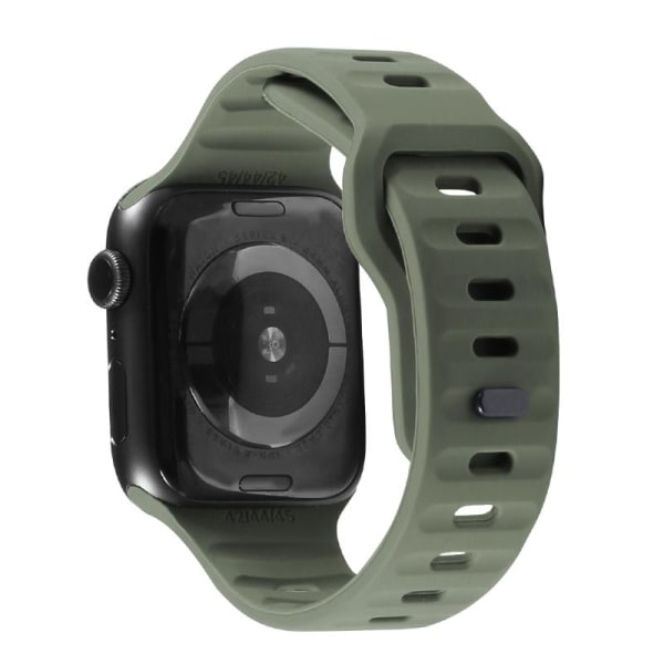 Apple Watch kompatibelt Armband SPORT Silikon GRÅGRÖN 42/44/45mm Grön S