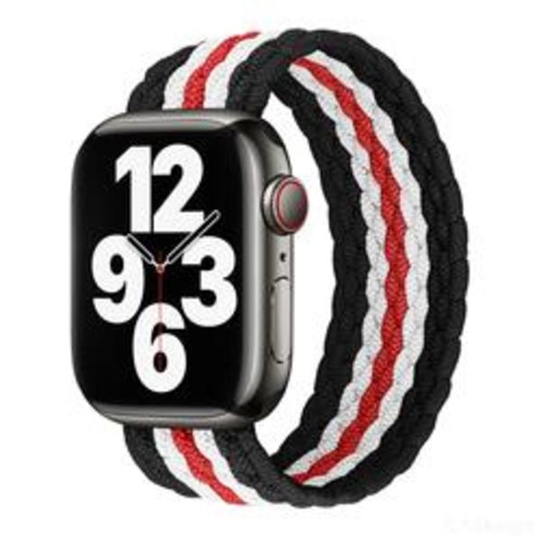Apple Watch kompatibelt ARMBAND ElastisktSVART/RÖD/VIT42/44/45 mm MultiColor S