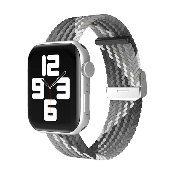 Apple Watch-kompatibelt armbånd Elastic GRÅ / HVID 42/44/45 mm Grey one size
