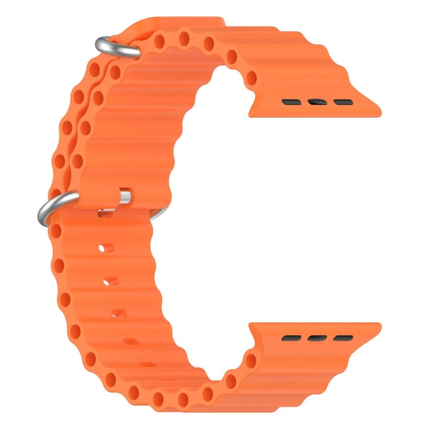 Apple Watch-kompatibelt Wave Armbånd Silikone ORANGE 42/44/45/49 Orange