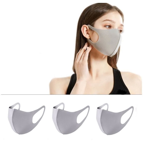 Munskydd Ansiktsmask Mask 3-pack GRÅ