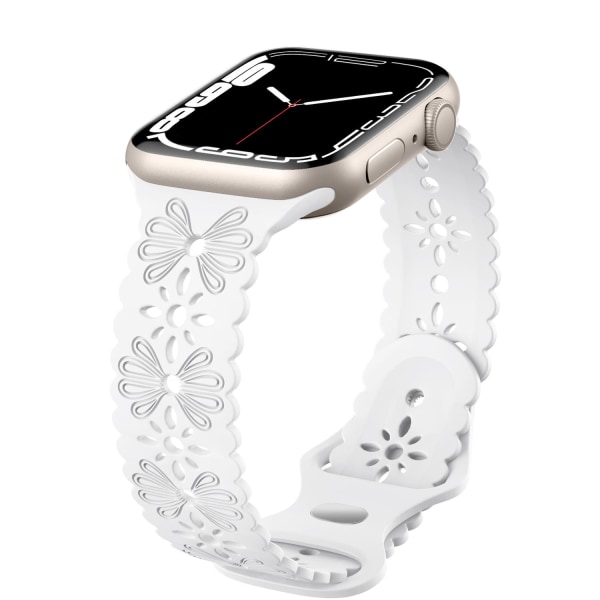Ohut Apple Watch -yhteensopiva rannekoru PITSI UUSI VALKOINEN 38/40/41 mm White one size