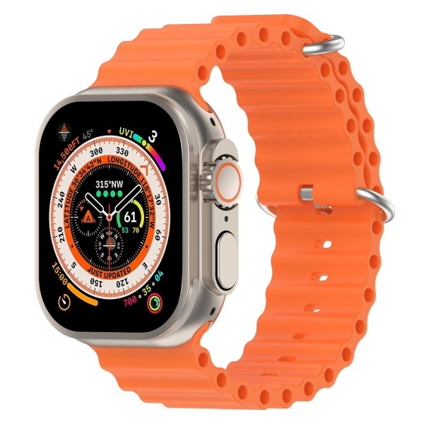 Apple Watch-kompatibelt Wave Armbånd Silikone ORANGE 38/40/41 mm Orange