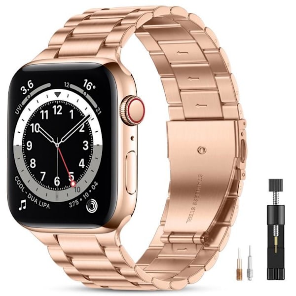 Apple Watch kompatibelt Armband Metall ROSÈGULD 38/40/41mm Rosa guld