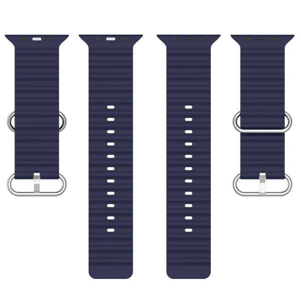 Apple Watch-kompatibelt Wave-armbånd Silikone Mørkeblå 38/40/41 mm Dark blue
