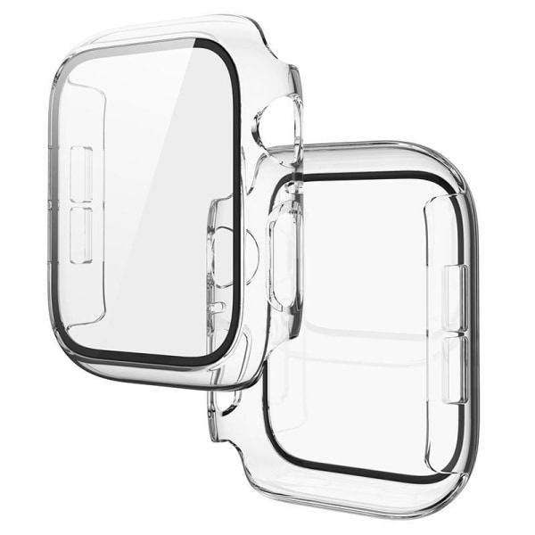 Täysi peittävä kotelo Apple Watchille 4/5/6 / SE karkaistu lasi 44mm CLEA Transparent