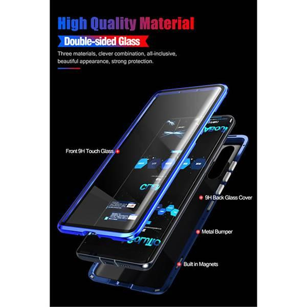 Huawei P20 Magnetiskt 360° skydd Härdat glas BLÅ