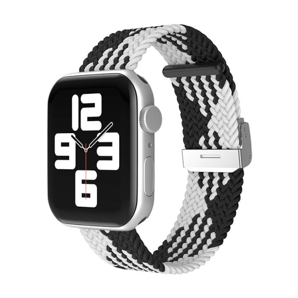 Apple Watch-kompatibelt armbånd elastisk SORT/HVID 42/44/45 mm Black one size