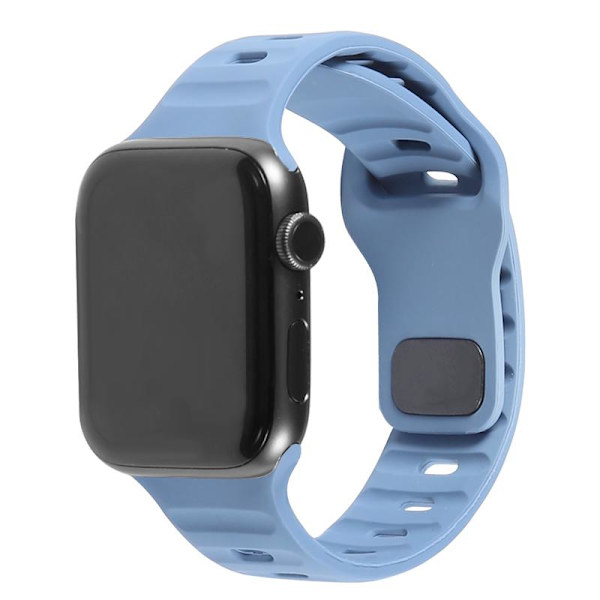 Apple Watch kompatibelt Armband SPORT Silikon  DIMBLÅ 42/44/45mm Blå