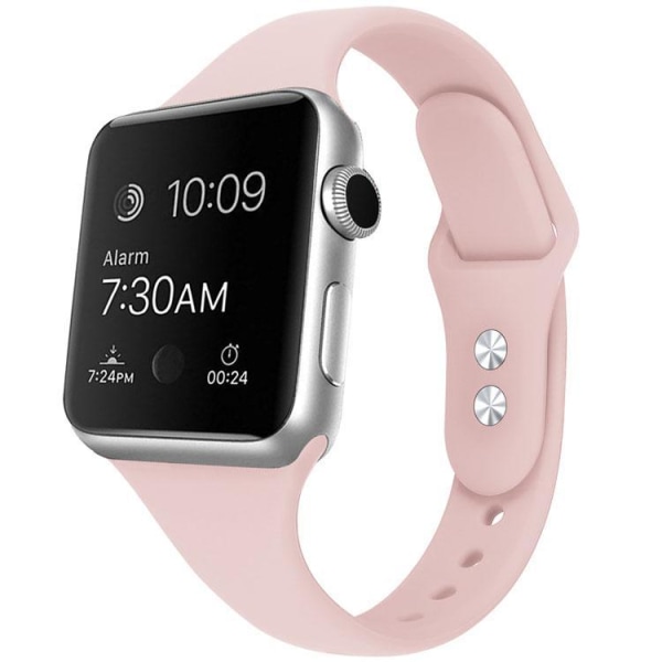 Apple Watch kompatibelt Smalt Armband Silikon ROSA 42/44/45mm Pink L