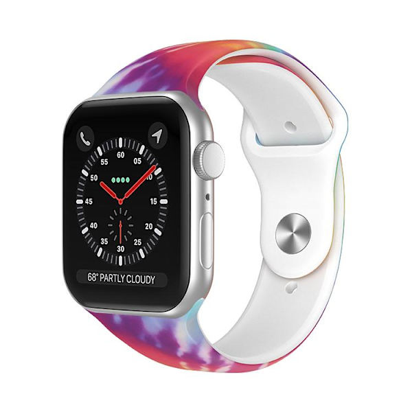 Apple Watch kompatibelt Armband Silikon MULTI 42/44/45 mm multifärg L