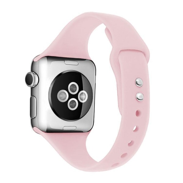 Smalt Apple Watch kompatibelt Armband Silikon ROSA 38/40/41 mm Pink L
