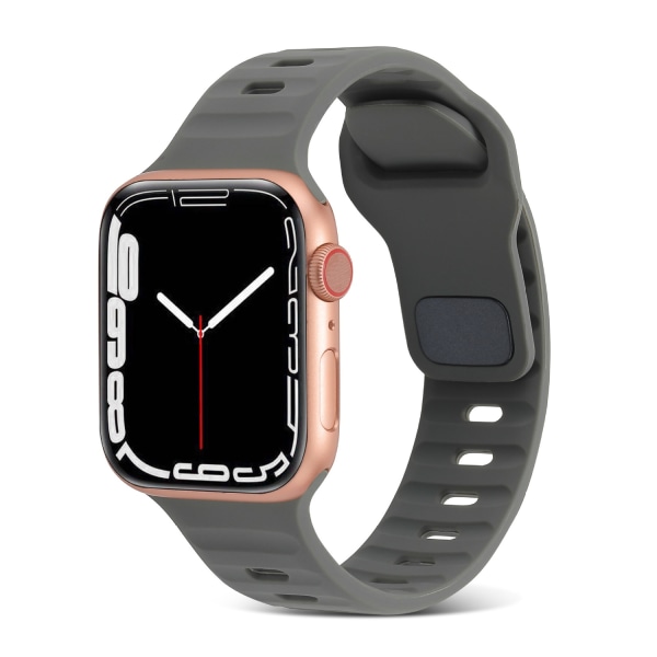 Apple Watch kompatibelt Armband SPORT Silikon MÖRKGRÅ 42/44/45mm Mörkgrå