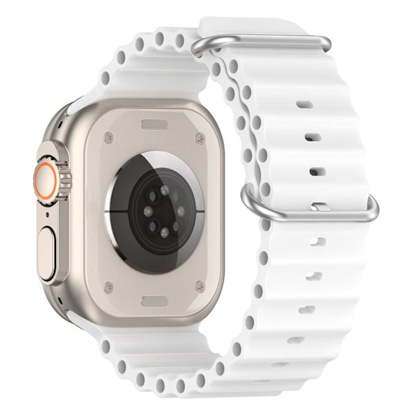 Apple Watch kompatibelt Wave Armband Silikon VIT 38/40/41mm Vit