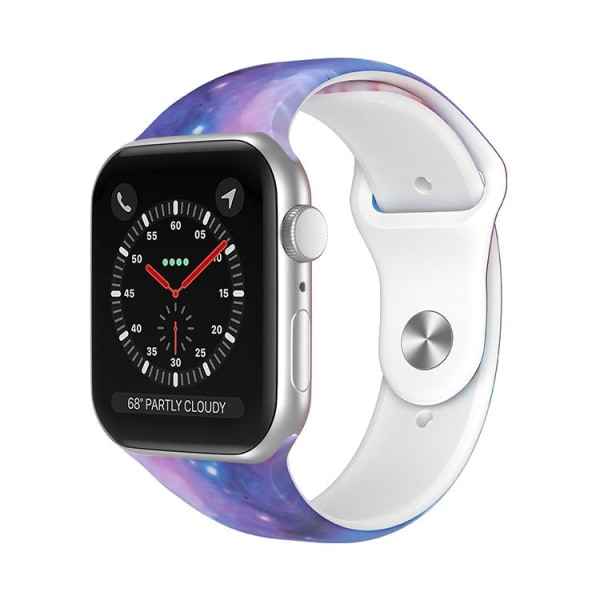 Apple Watch -yhteensopiva rannekoru, silikoni SPACE 42/44/45 mm Multicolor L