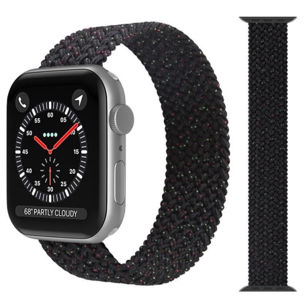 Apple Watch-kompatibelt ARMBÅND Elastik BLACK STAR 42/44/45 mm Black L