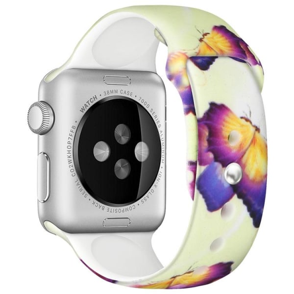 Apple Watch kompatibelt Armband Silikon BUTTERFLY 42/44/45 mm Multicolor L