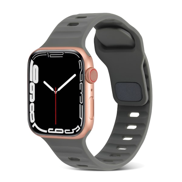 Apple Watch kompatibelt Armband SPORT Silikon MÖRKGRÅ 38/40/41mm Mörkgrå