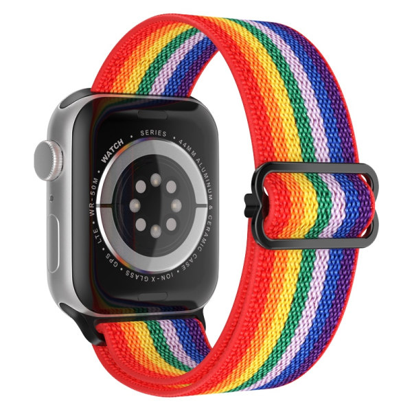 Apple Watch kompatibelt Nylon-armband RAINBOW 42/44/45 mm flerfärgad one size