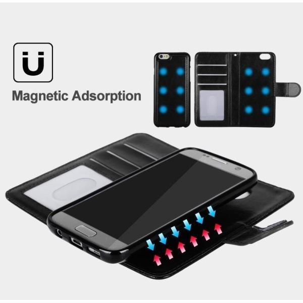 Irrotettava iPhone 12 pro MAX -lompakkokotelo Kuori Magneetilla 2 in 1 Black