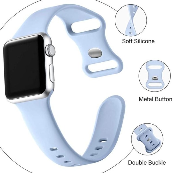 Apple Watch kompatibelt Armband Silikon VIT 42/44/45/49 mm White S