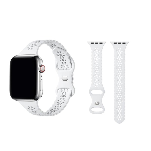 Ohut Apple Watch -yhteensopiva rannekoru LACE WHITE 38/40/41 mm White one size