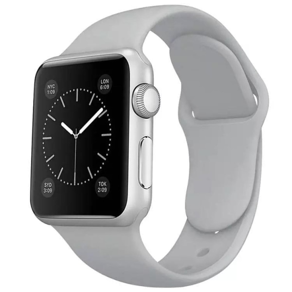 Apple Watch-kompatibelt armbånd Silikone ASH GRÅ 42/44/45 mm Grey L