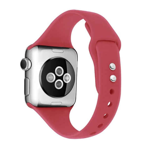 Apple Watch kompatibelt Smalt Armband Silikon RÖD 42/44/45mm Red S