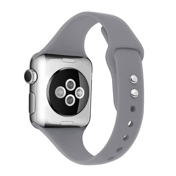 Apple Watchin kanssa yhteensopiva ohut rannekoru, silikoni VAALEAN HARMAA 42/44/45mm LightGrey L