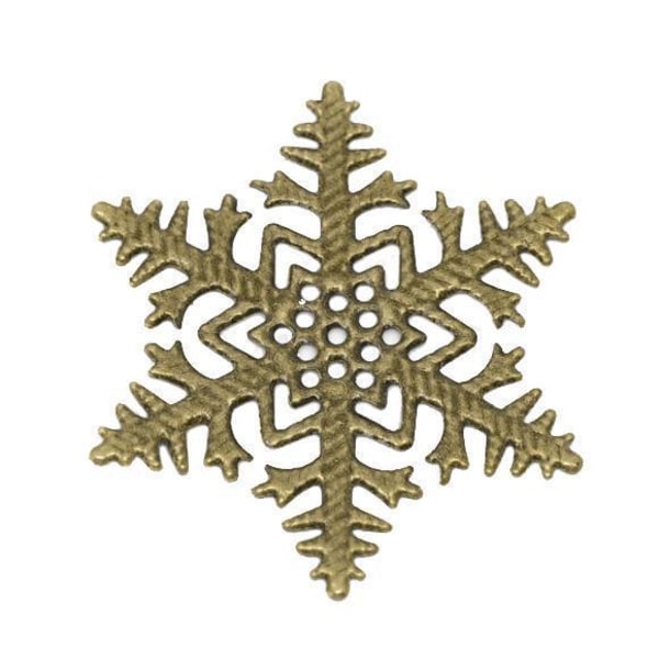 10 snöflingor brons - 45 mm