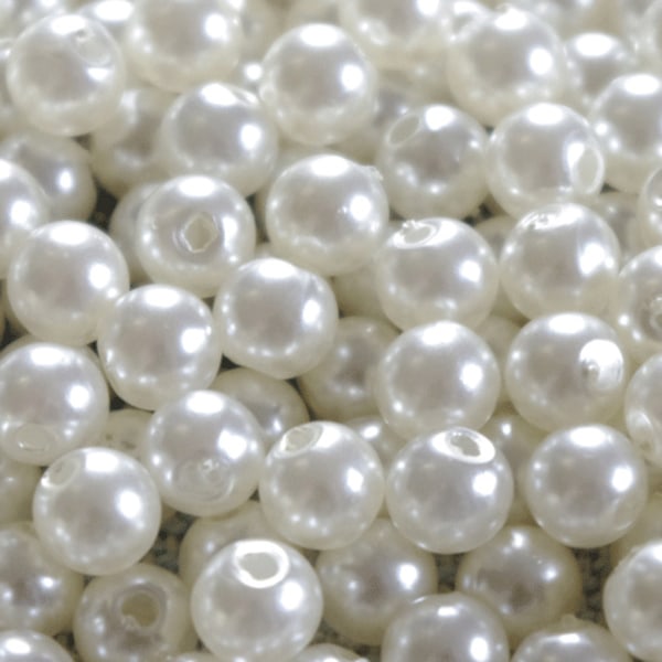 Pärlor i akryl - antikvita pearlimitation - 1000-pack 4 mm