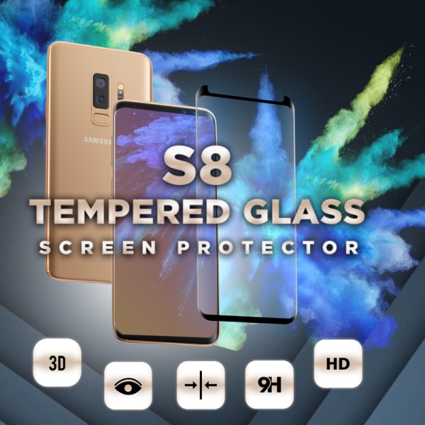 Samsung Galaxy S8 - Härdat glas 9H–Super kvalitet 3D Skärmskydd