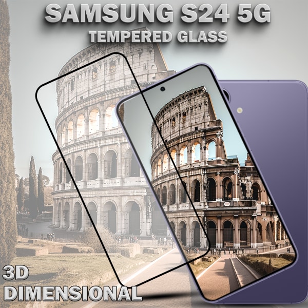 1-Pack SAMSUNG S24 5G Skärmskydd - Härdat Glas 9H - Super kvalitet 3D