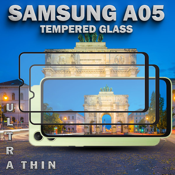2-Pack Samsung Galaxy A05 - Härdat Glas 9H - Super Kvalitet 3D Skärmskydd
