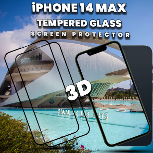 2-Pack iPhone 14 Max - 9H Härdat Glass - Super kvalitet 3D