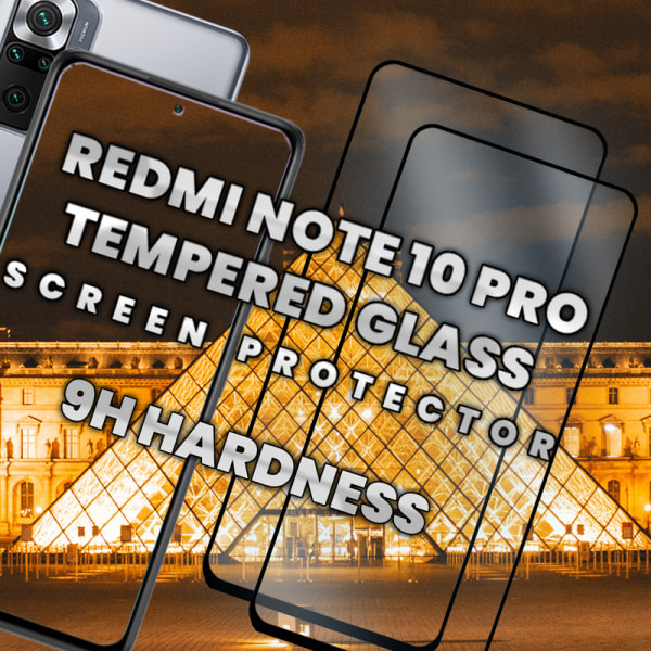2 Pack Xiaomi Redmi Note 10 Pro - Härdat glas 9H-Super kvalitet