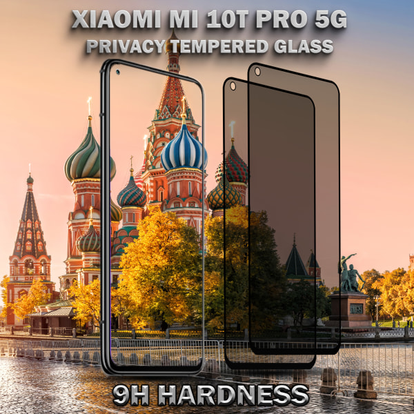 2-Pack Privacy Skärmskydd For Xiaomi Mi 10T Pro (5G) - Härdat Glas 9H - Super Kvalitet 3D
